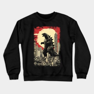 Giant Monster in the City Crewneck Sweatshirt